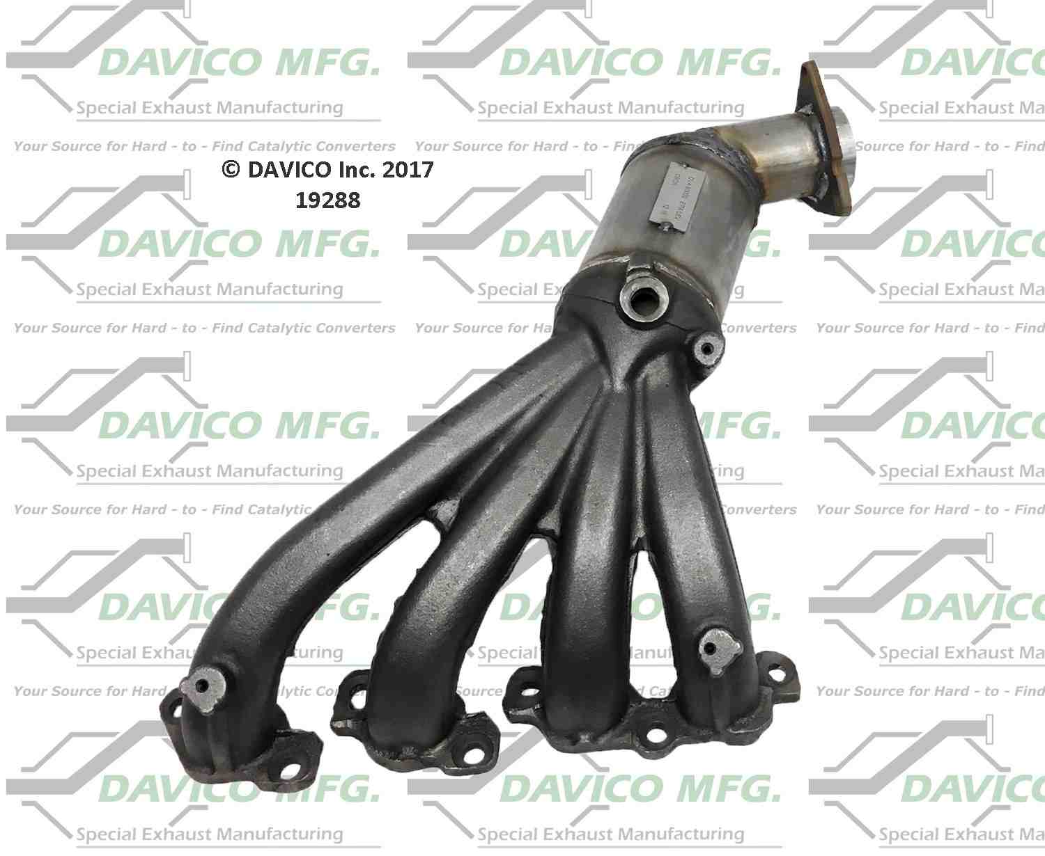 Davico Mfg Exact-Fit Catalytic Converter - Manifold  top view frsport 19288