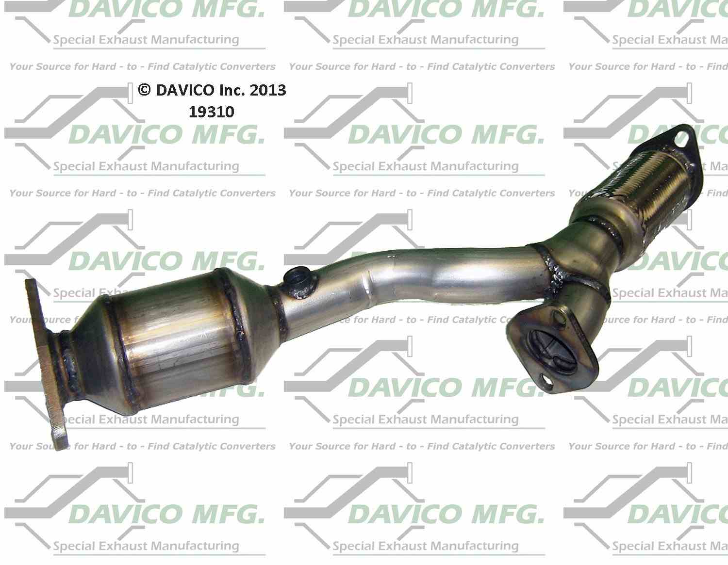 Davico Mfg Exact-Fit Catalytic Converter  top view frsport 19310