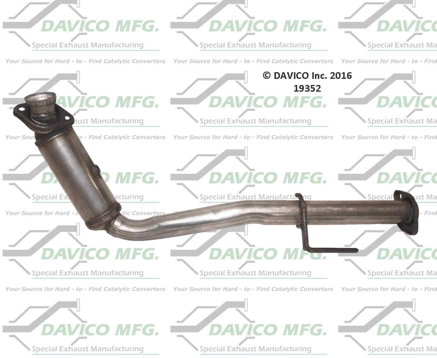 Davico Mfg Exact-Fit Catalytic Converter  top view frsport 19352