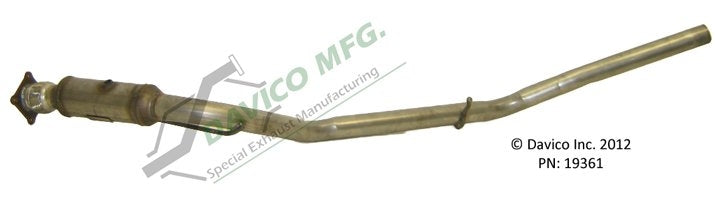 Davico Mfg Exact-Fit Catalytic Converter  top view frsport 19361