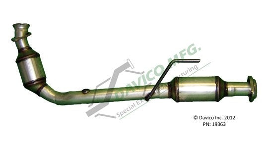 Davico Mfg Exact-Fit Catalytic Converter  top view frsport 19363