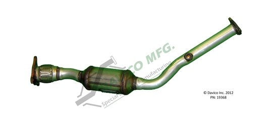 Davico Mfg Exact-Fit Catalytic Converter  top view frsport 19368