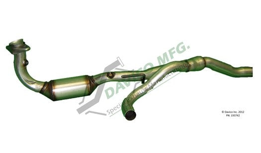 Davico Mfg Exact-Fit Catalytic Converter  top view frsport 193742