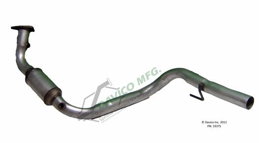 Davico Mfg Exact-Fit Catalytic Converter  top view frsport 19375