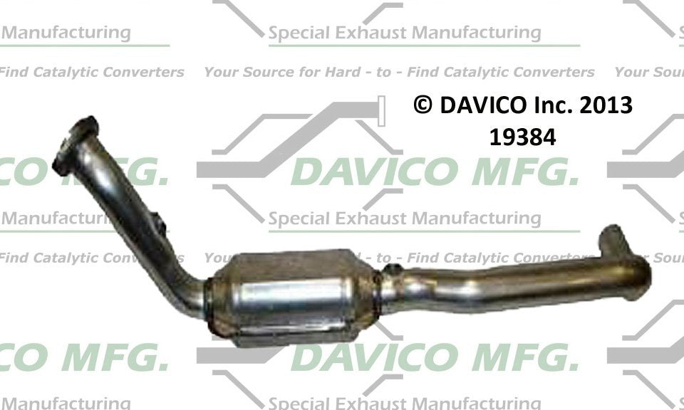 Davico Mfg Exact-Fit Catalytic Converter  top view frsport 19384