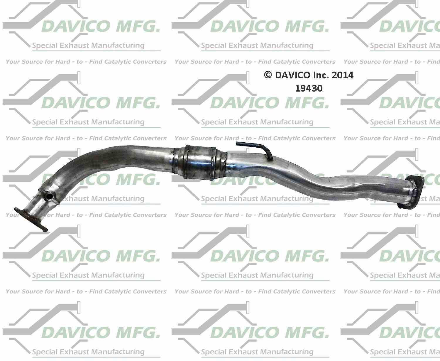 Davico Mfg Exact-Fit Catalytic Converter  top view frsport 19430