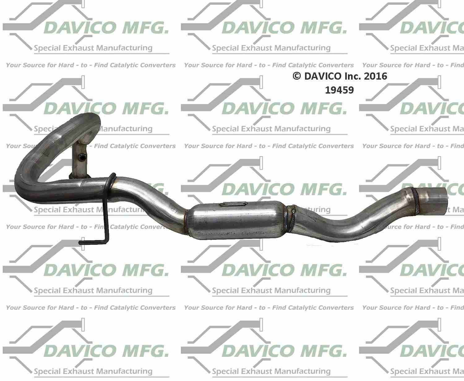 Davico Mfg Exact-Fit Catalytic Converter  top view frsport 19459