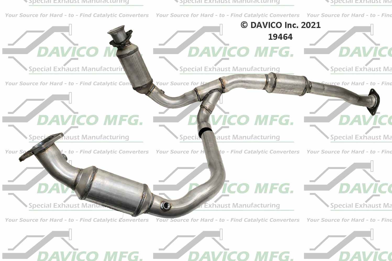 Davico Mfg Exact-Fit Catalytic Converter  top view frsport 19464