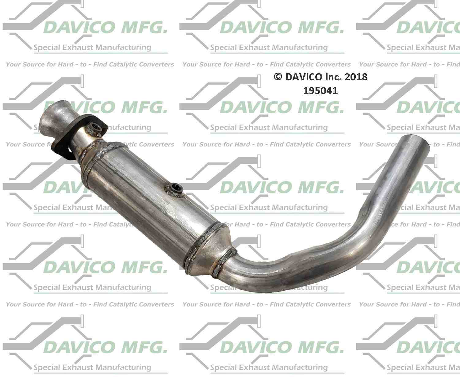 Davico Mfg Exact-Fit Catalytic Converter  top view frsport 195041