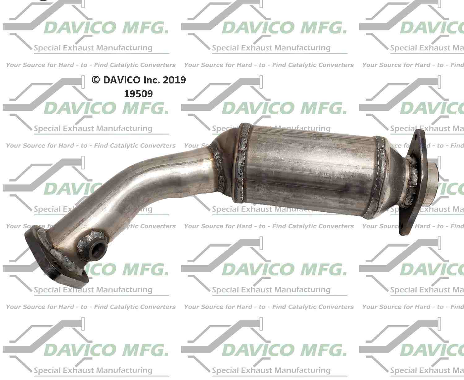 Davico Mfg Exact-Fit Catalytic Converter  top view frsport 19509