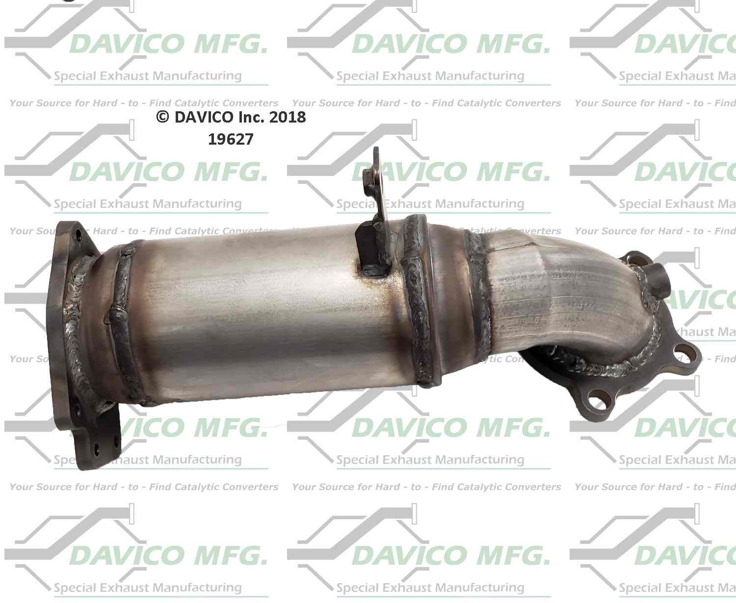 Davico Mfg Exact-Fit Catalytic Converter  top view frsport 19627