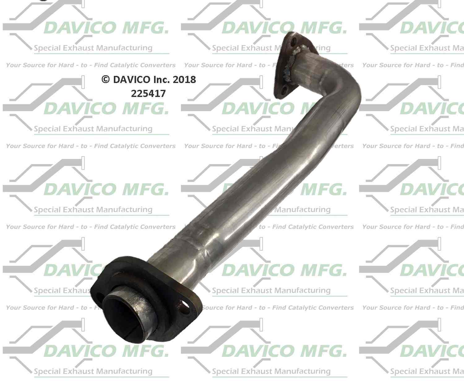 Davico Mfg Exact-Fit Exhaust Pipe  top view frsport 225417