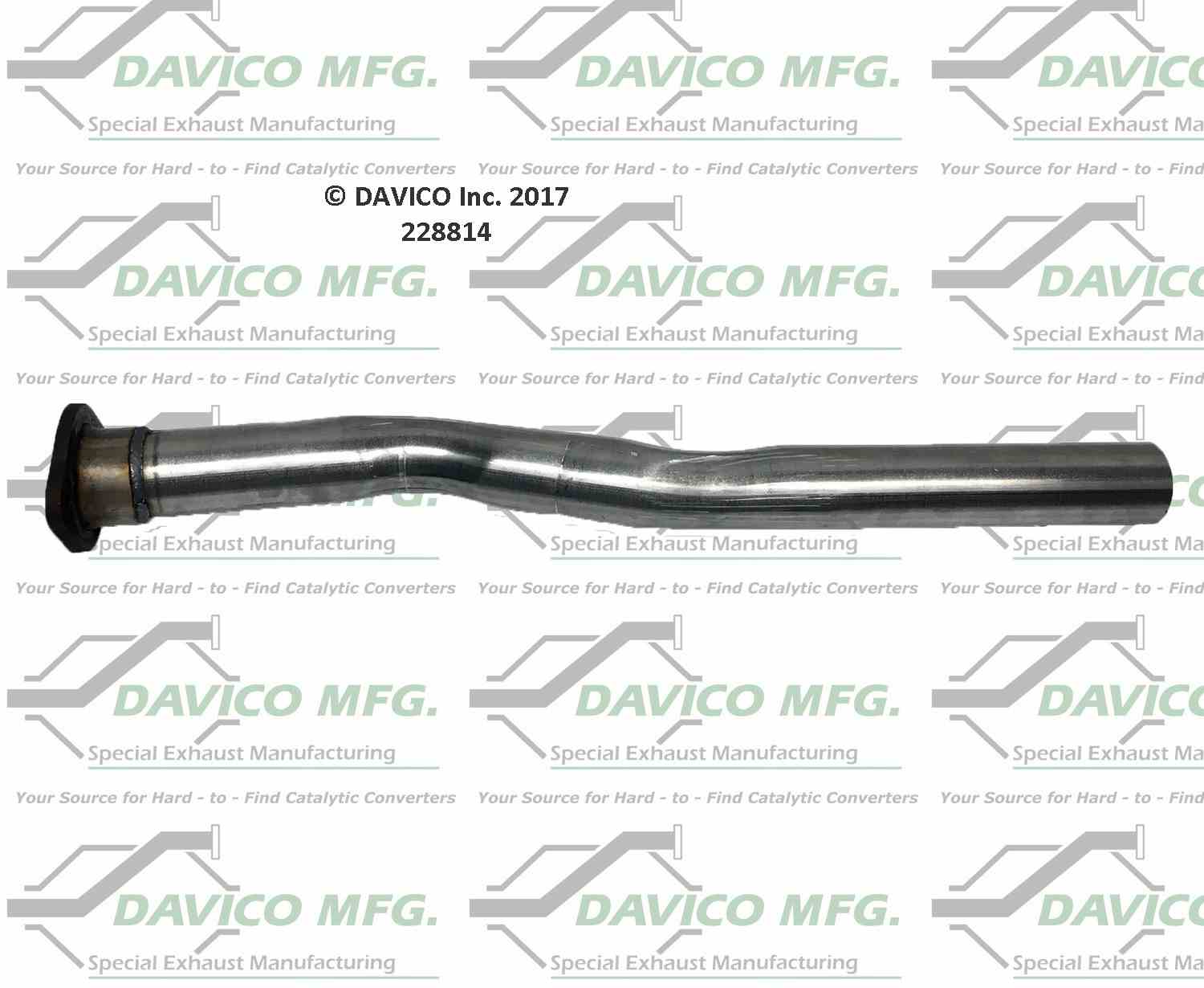 Davico Mfg Exact-Fit Exhaust Pipe  top view frsport 228814