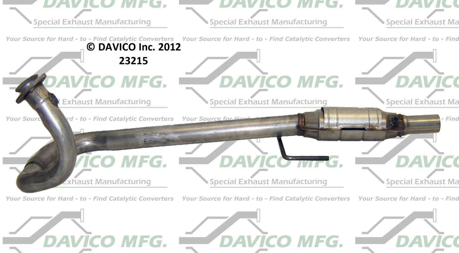 Davico Mfg Exact-Fit Catalytic Converter  top view frsport 23215