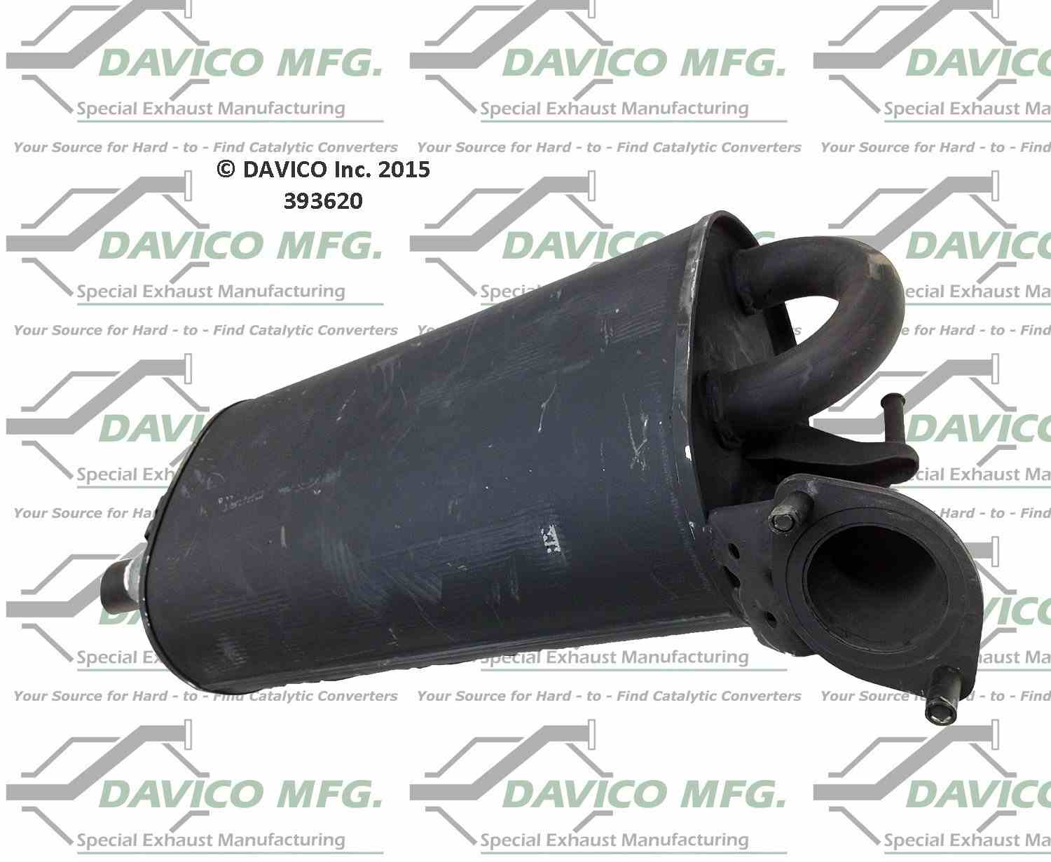 Davico Mfg Direct fit Muffler  top view frsport 393620