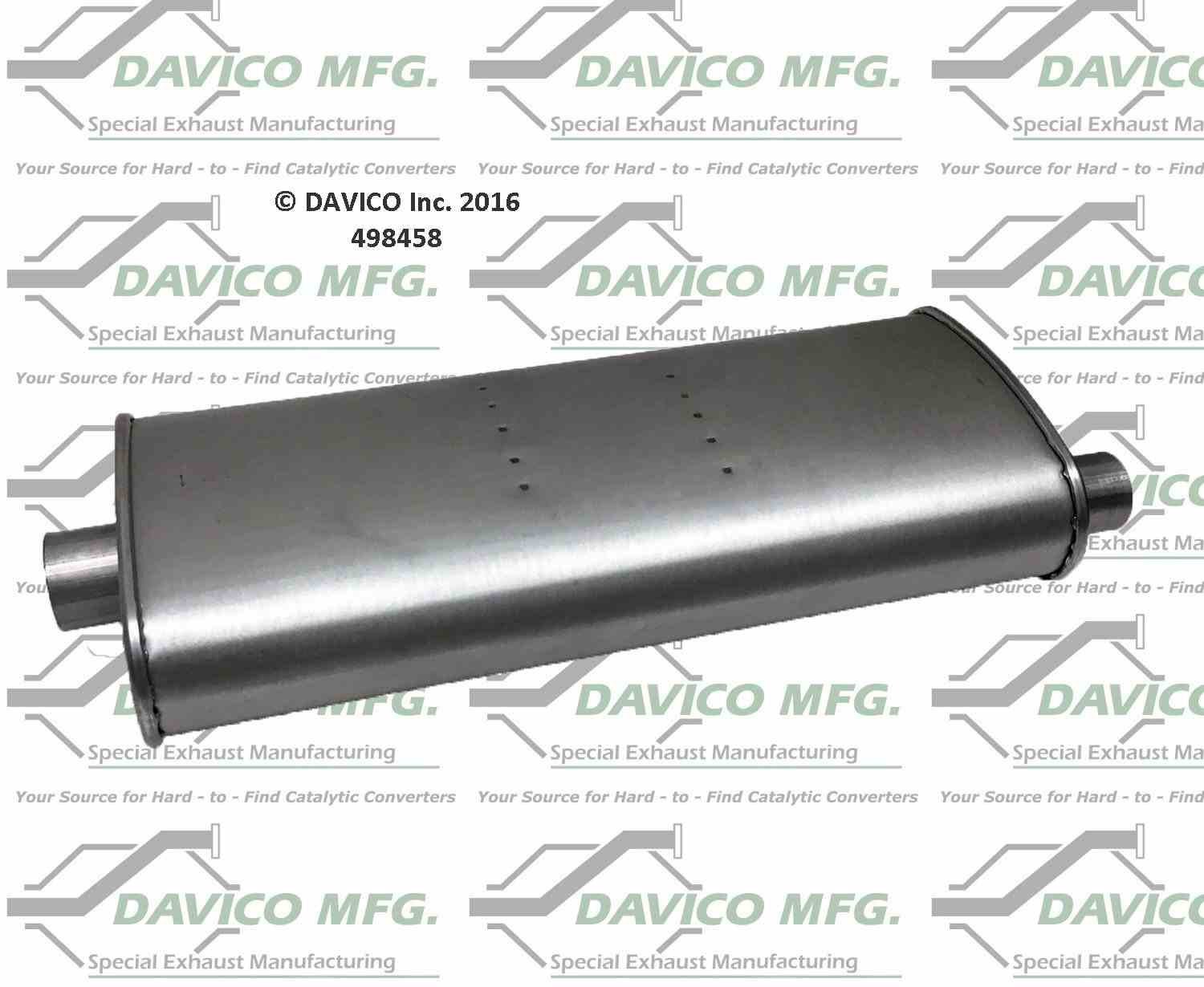 Davico Mfg Direct fit Muffler  top view frsport 498458