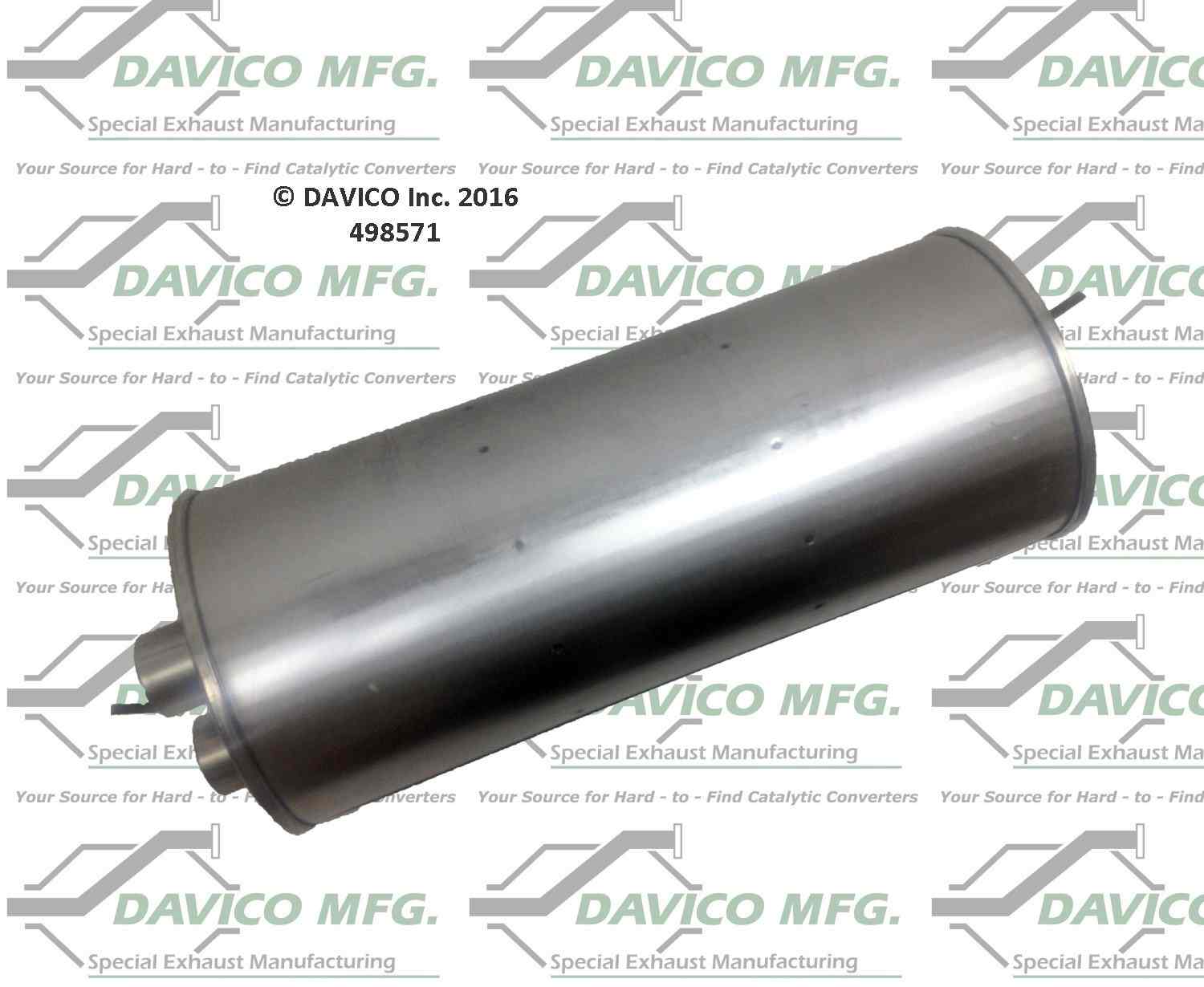 Davico Mfg Direct fit Muffler  top view frsport 498571