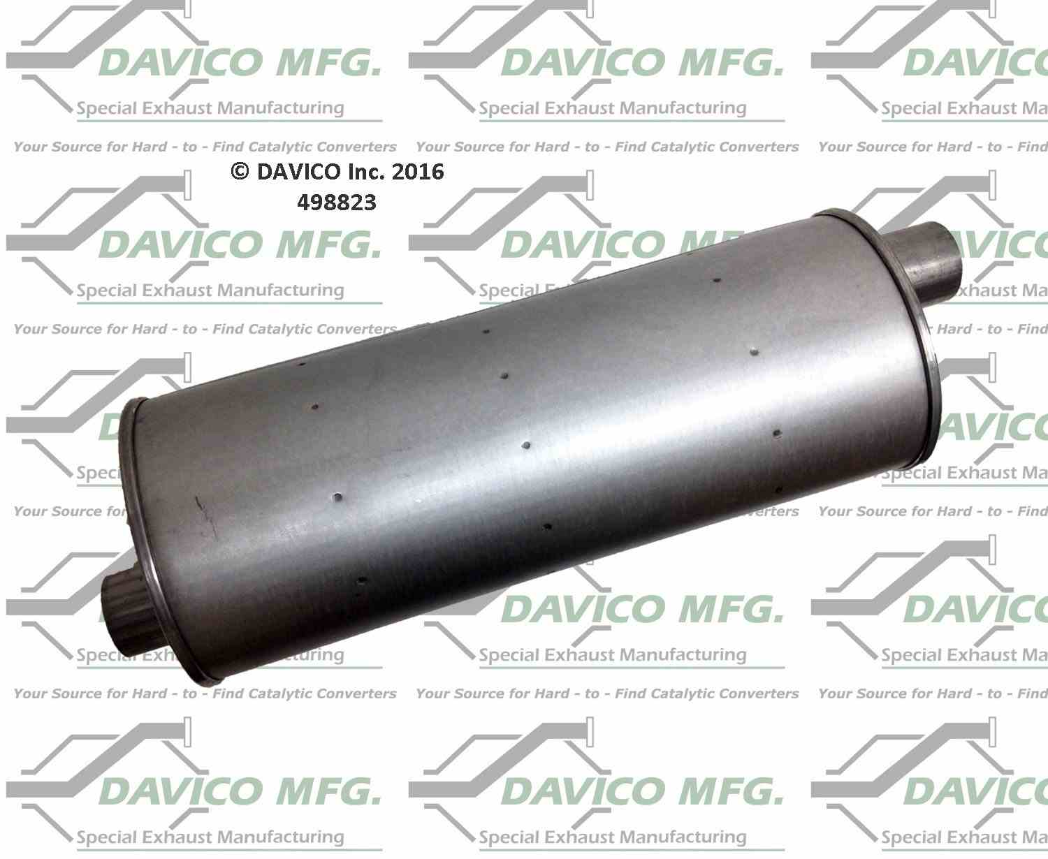 Davico Mfg Direct fit Muffler  top view frsport 498823