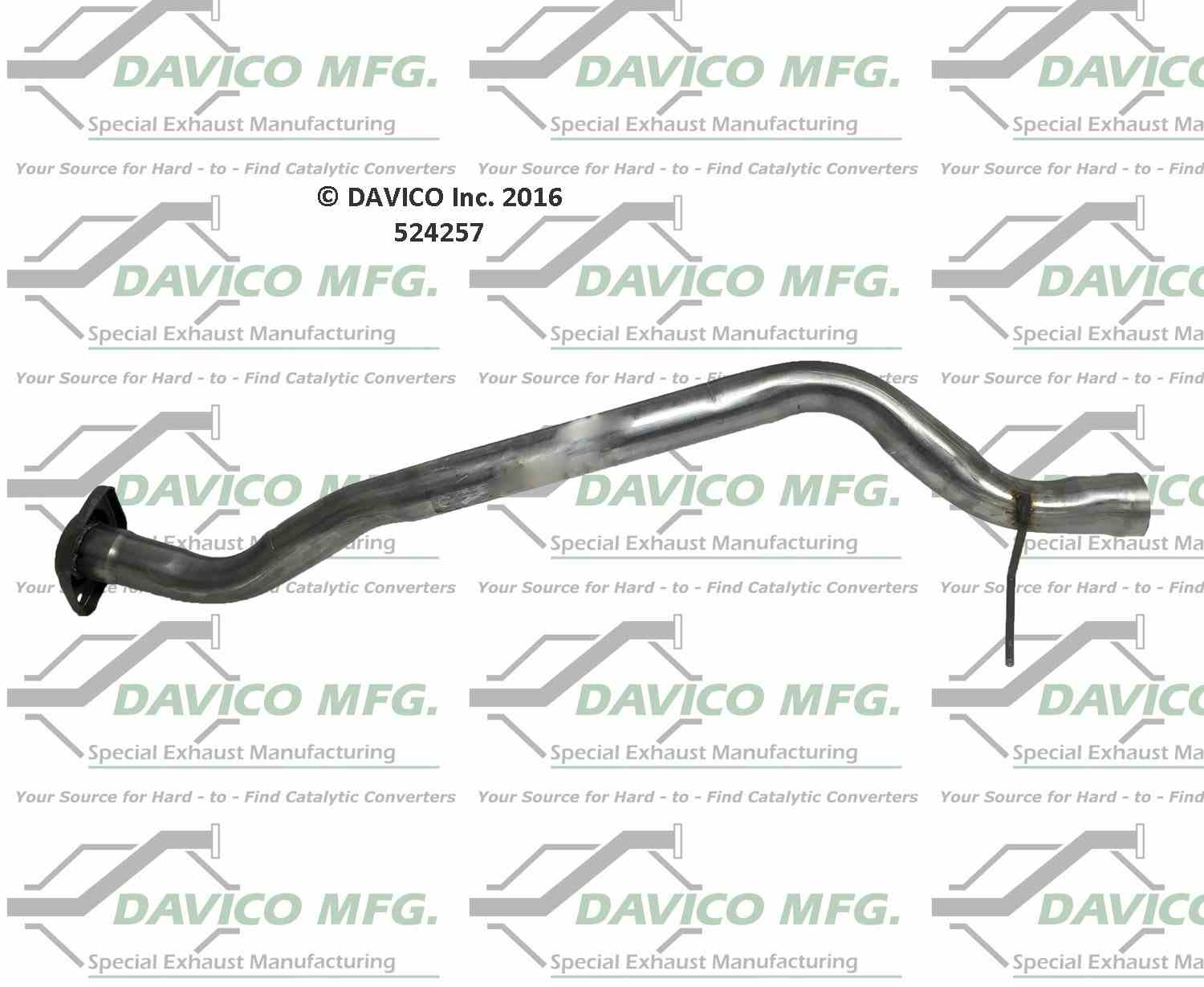 Davico Mfg Exact-Fit Exhaust Pipe  top view frsport 524257