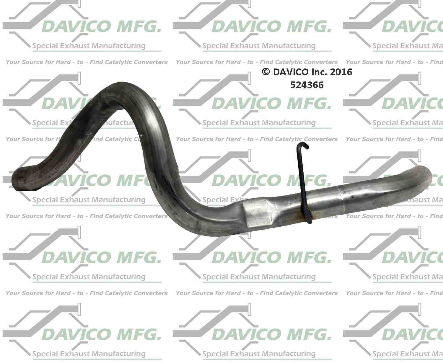 Davico Mfg Exact-Fit Exhaust Pipe  top view frsport 524366