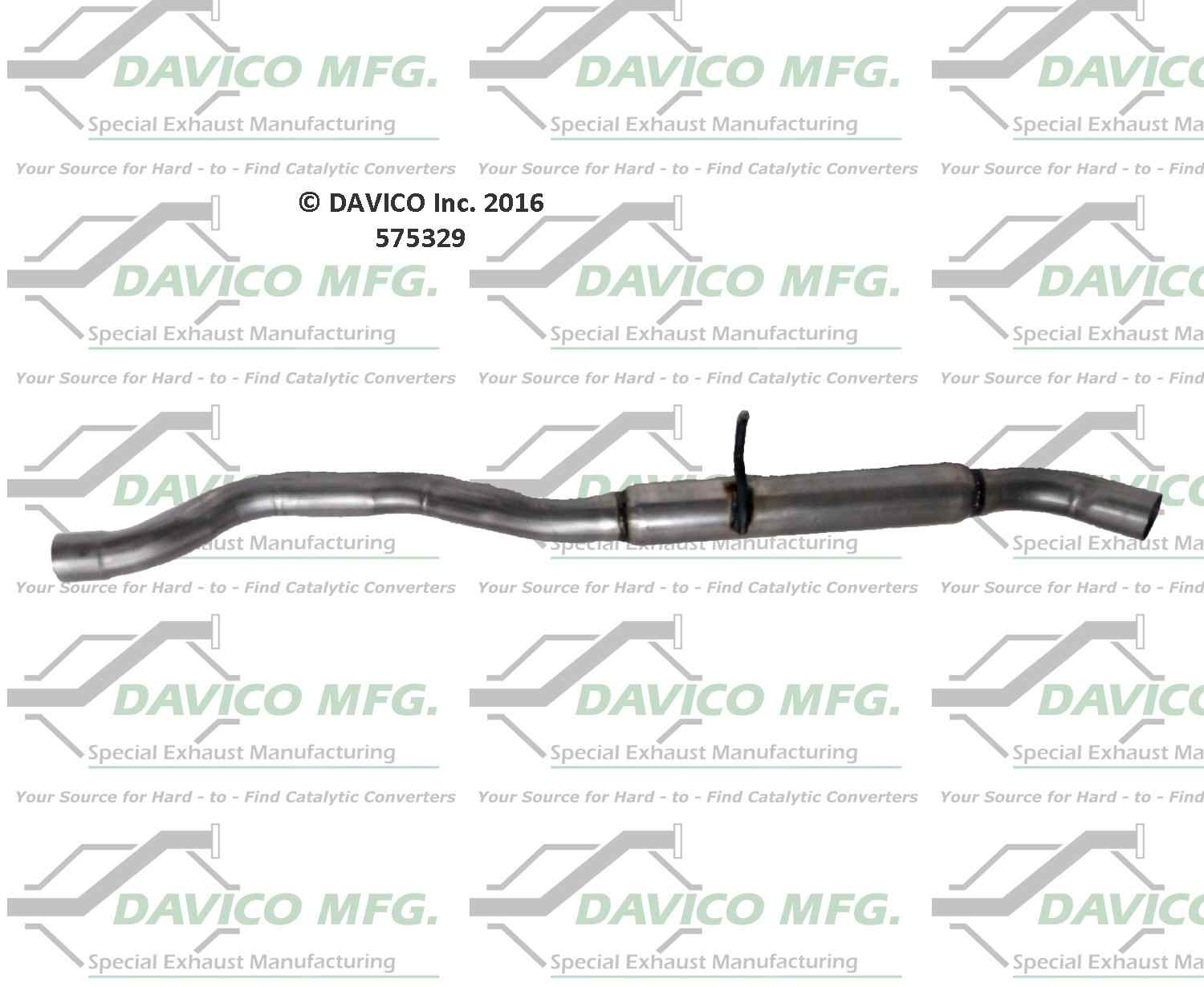 Davico Mfg Exact-Fit Exhaust Pipe  top view frsport 575329