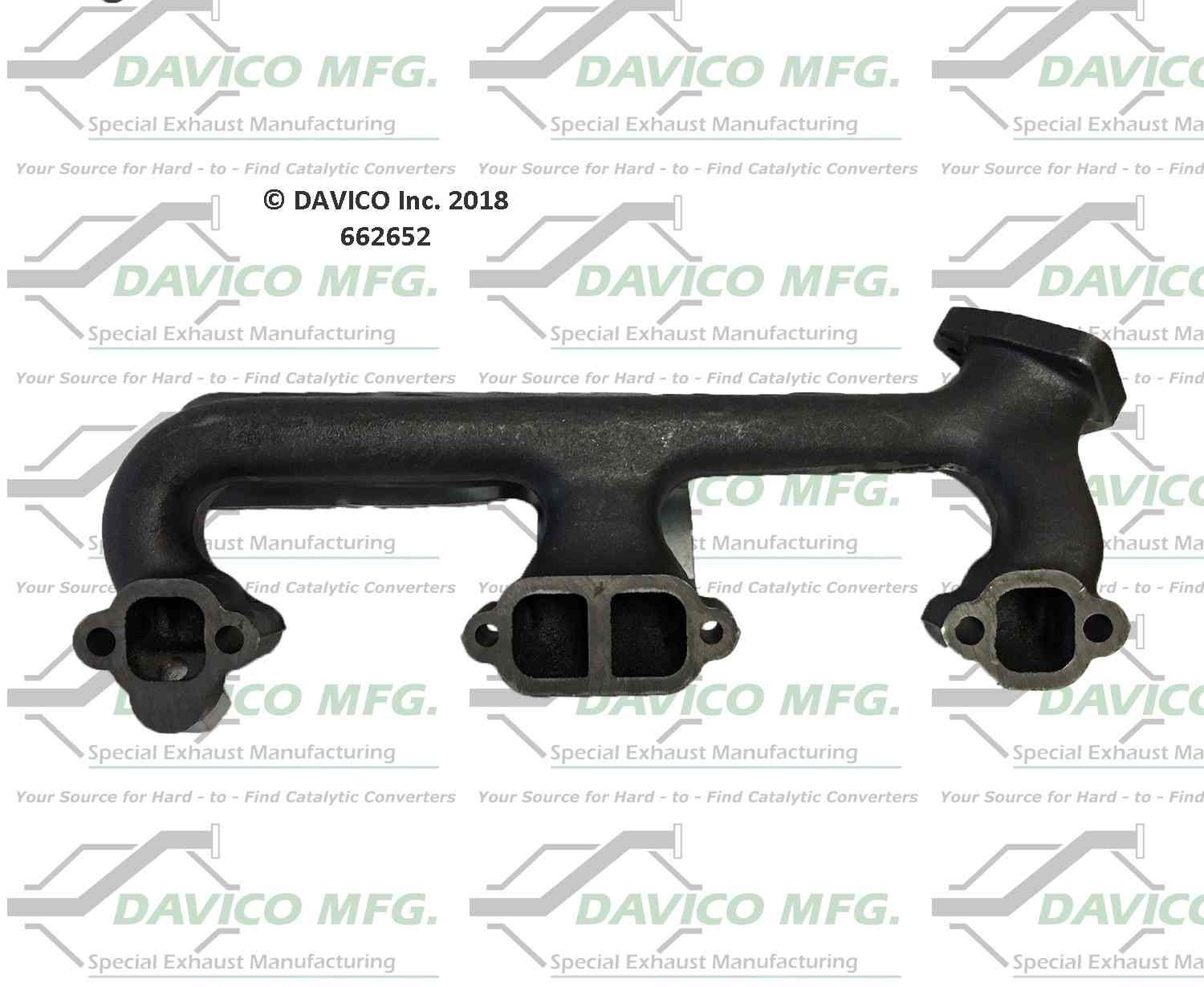 Davico Mfg Davico exhaust manifold  top view frsport 662652