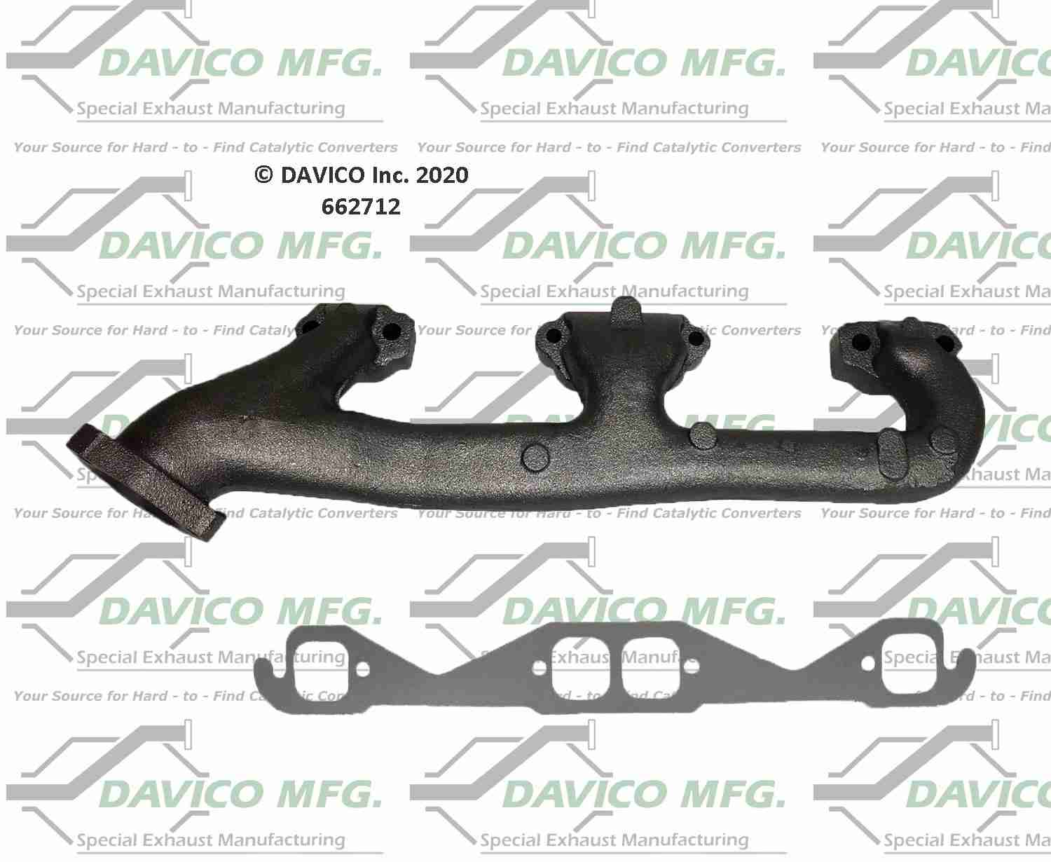 Davico Mfg Davico exhaust manifold  top view frsport 662712