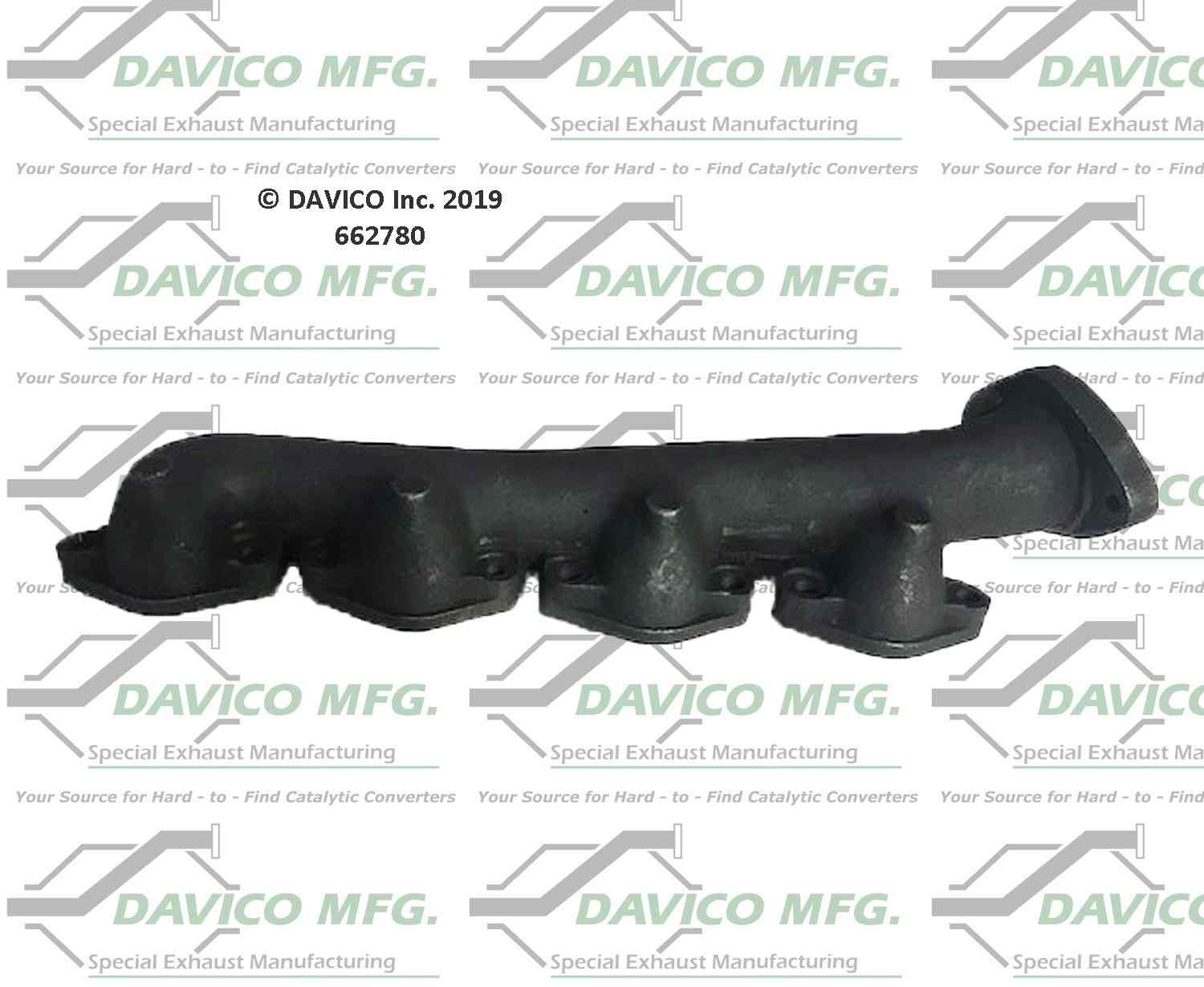 Davico Mfg Davico exhaust manifold  top view frsport 662780