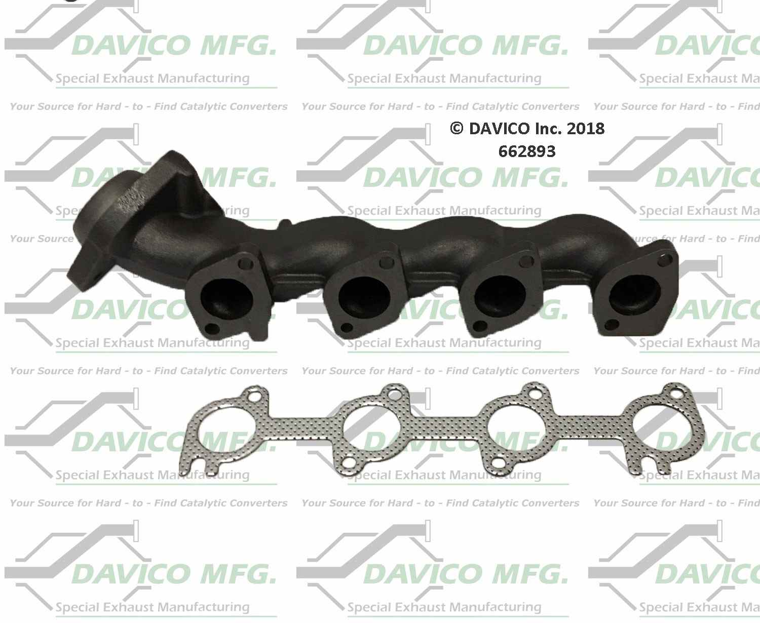 Davico Mfg Davico exhaust manifold  top view frsport 662893