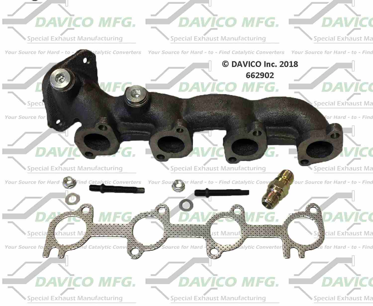 Davico Mfg Davico exhaust manifold  top view frsport 662902