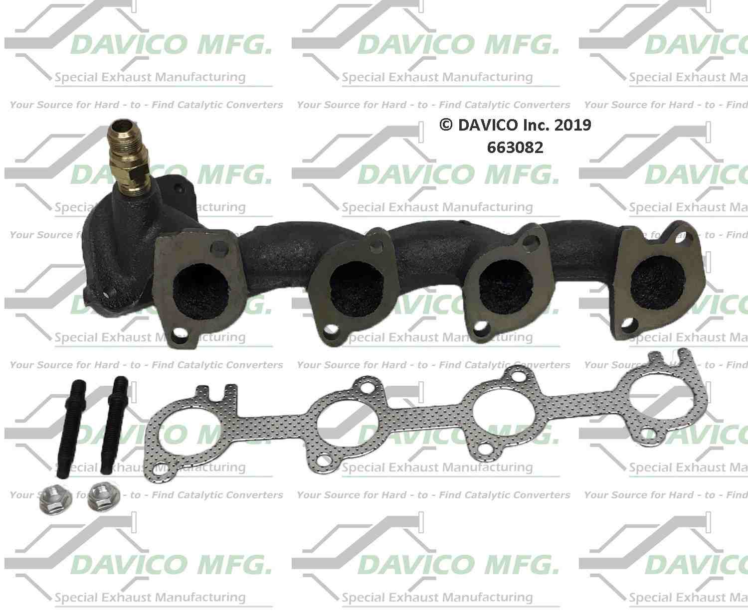 Davico Mfg Davico exhaust manifold  top view frsport 663082