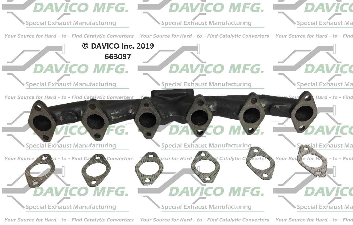 Davico Mfg Davico exhaust manifold  top view frsport 663097