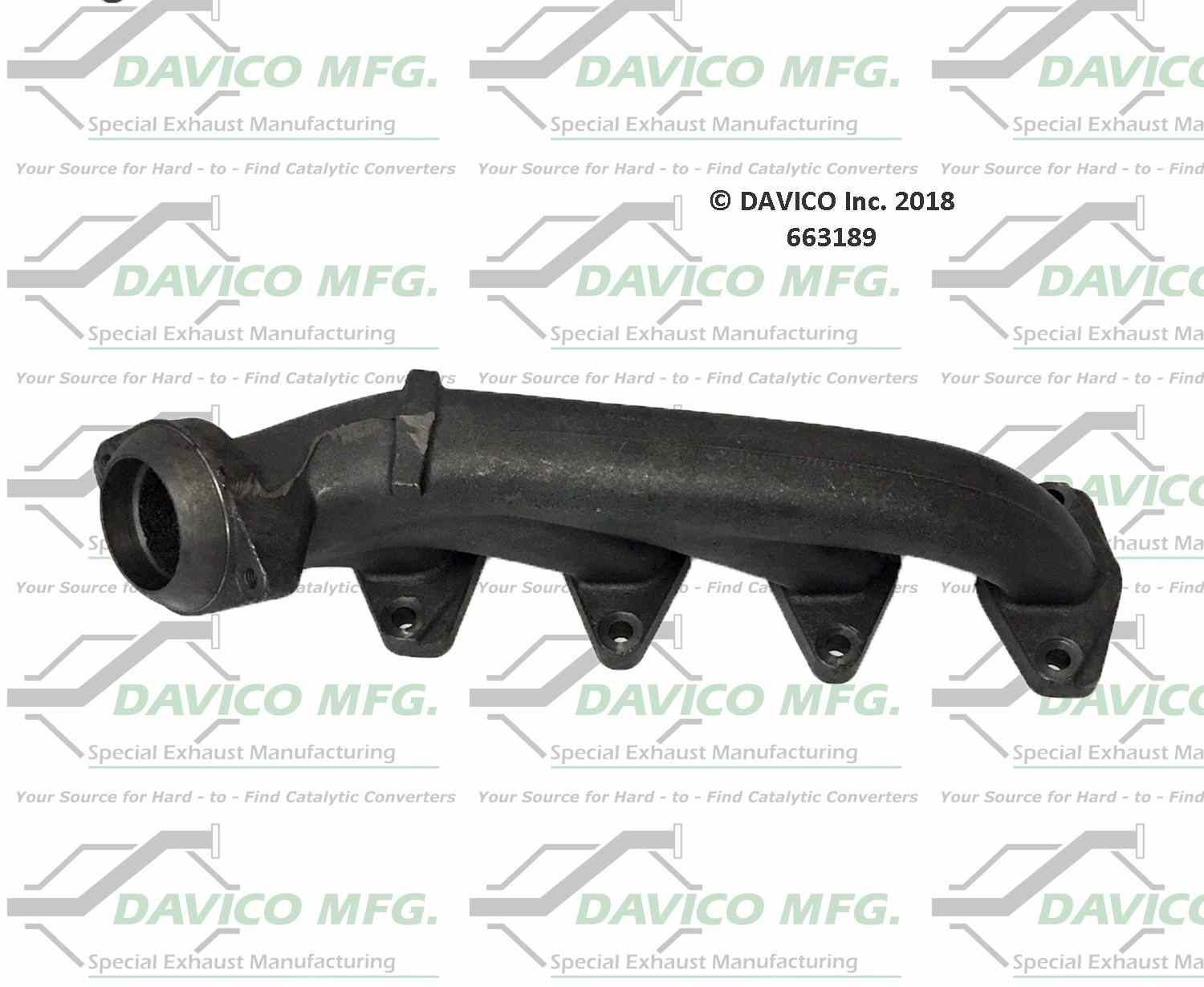 Davico Mfg Davico exhaust manifold  top view frsport 663189