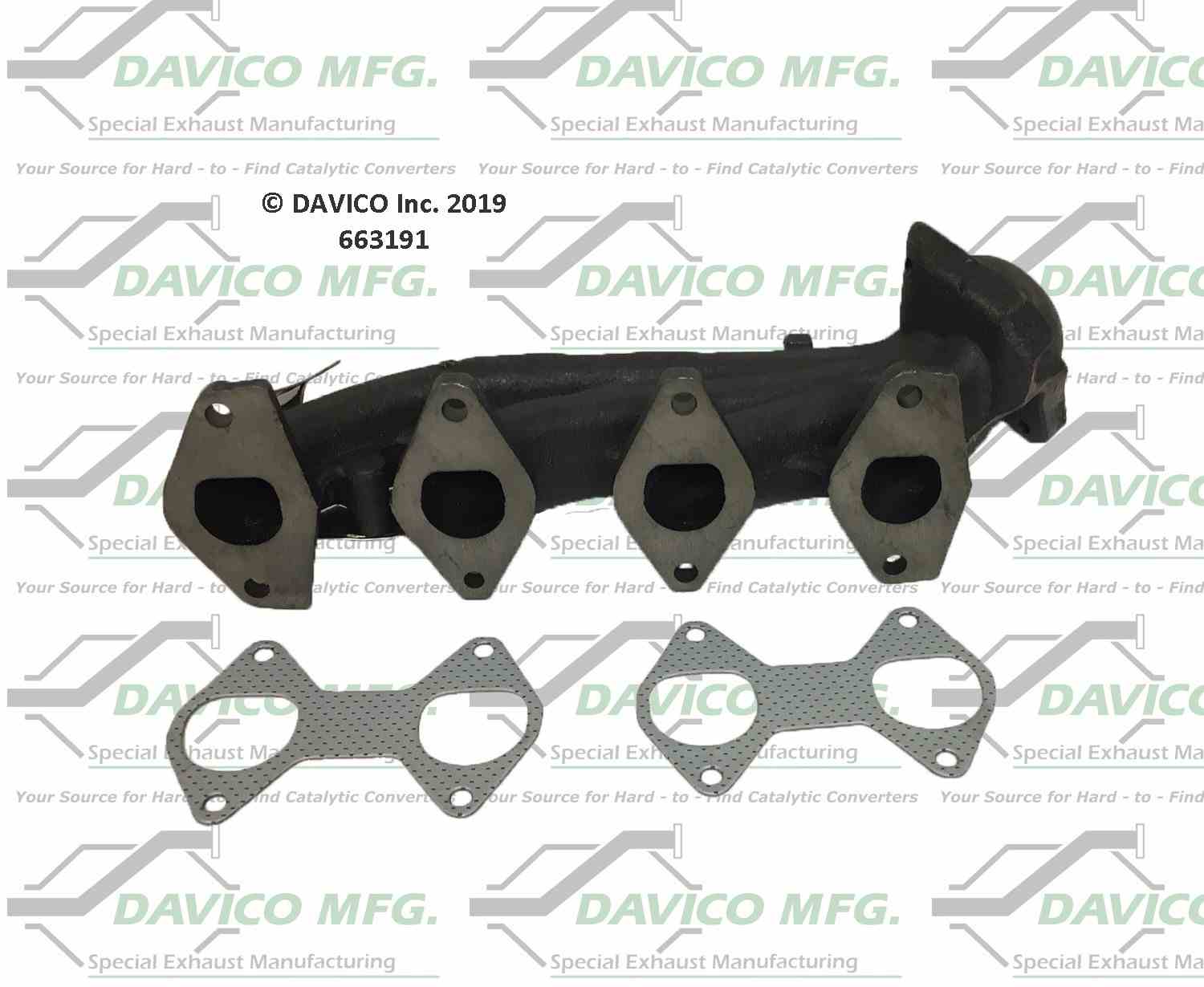 Davico Mfg Davico exhaust manifold  top view frsport 663191