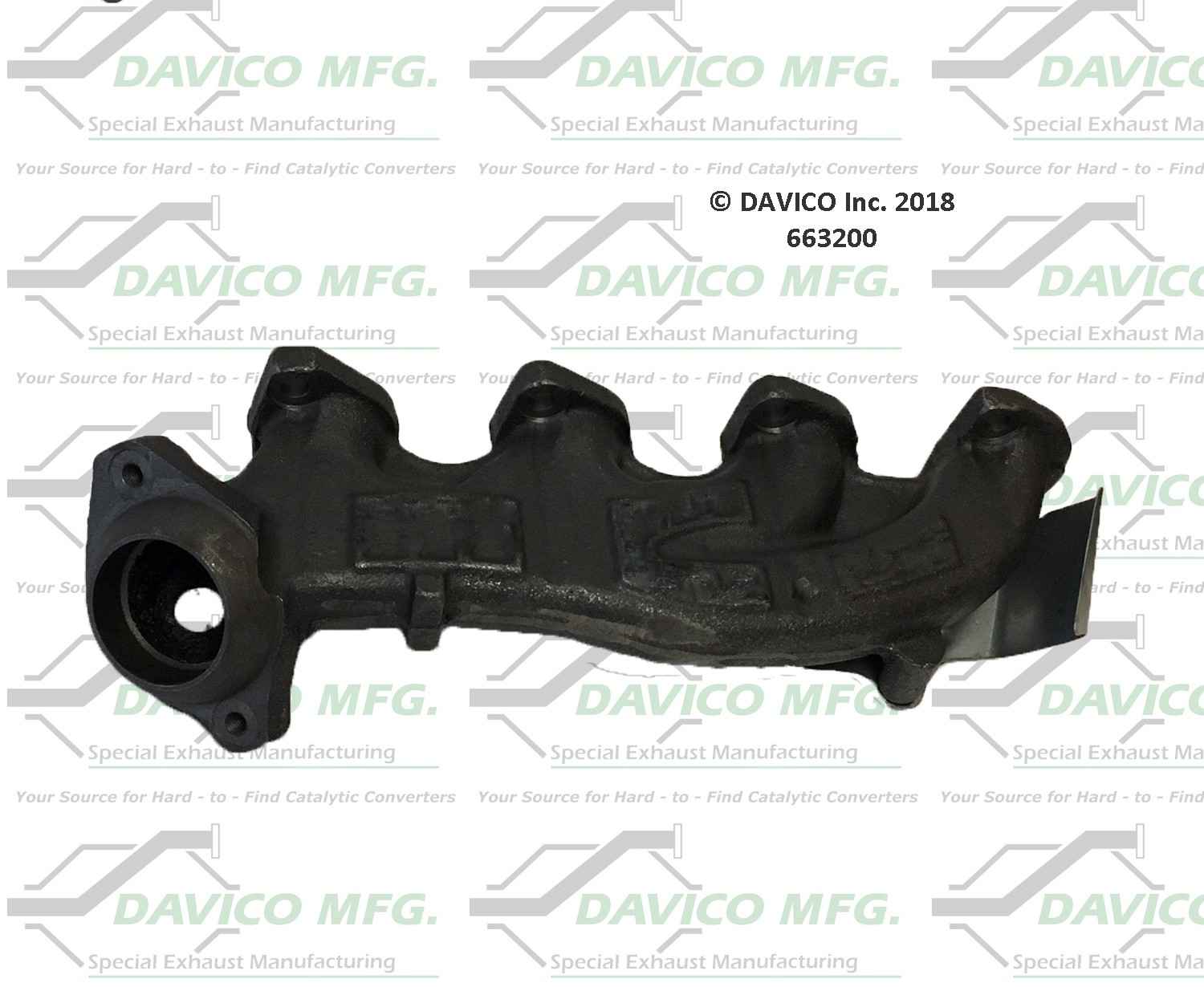 Davico Mfg Davico exhaust manifold  top view frsport 663200