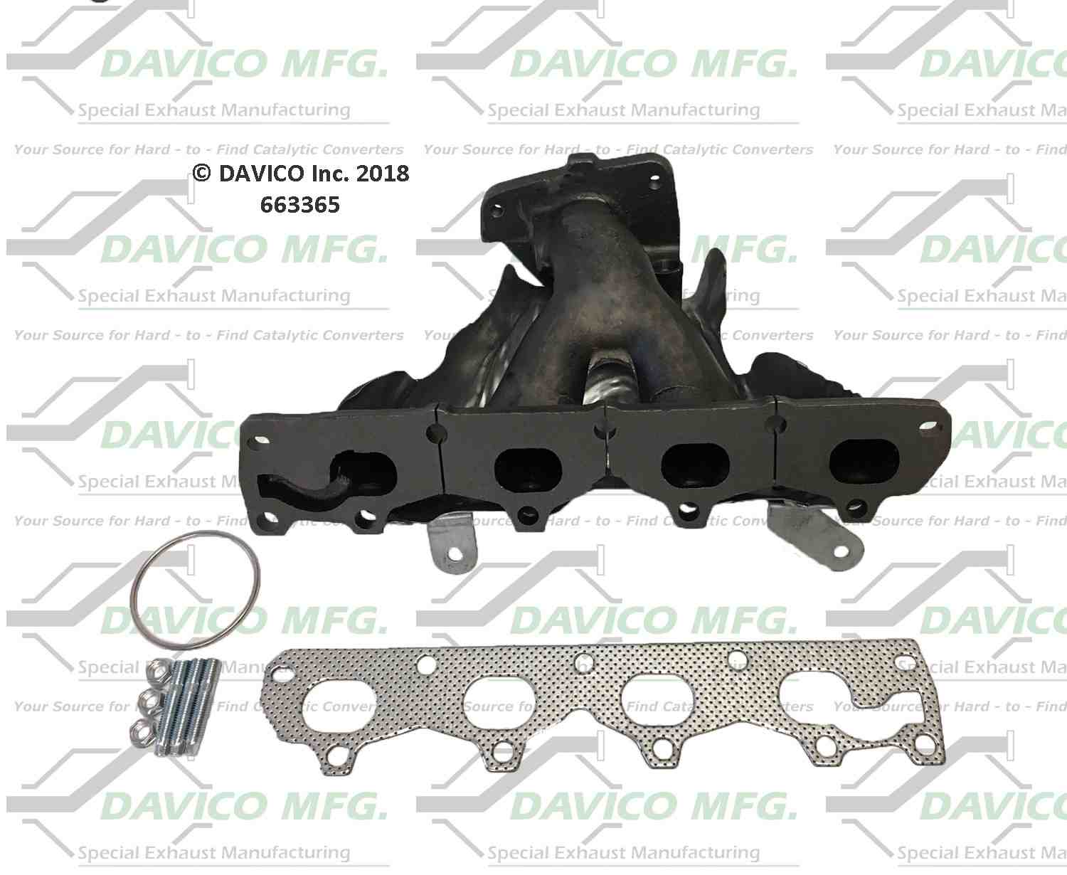 Davico Mfg Davico exhaust manifold  top view frsport 663365