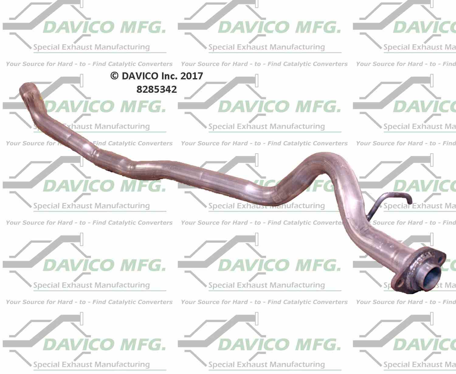 Davico Mfg Prebent exhaust  top view frsport 8285342