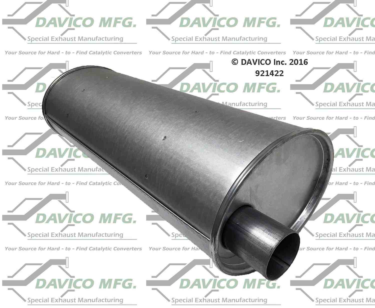 Davico Mfg Direct fit Muffler  top view frsport 921422