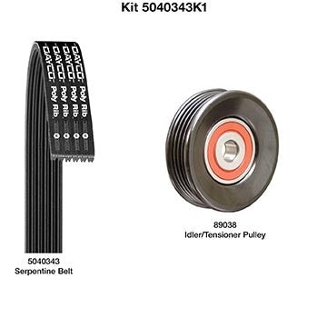 Dayco Serpentine Belt Drive Component Kit  top view frsport 5040343K1