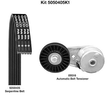 dayco serpentine belt drive component kit  frsport 5050405k1