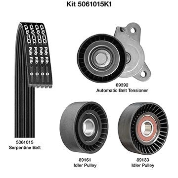 Dayco Serpentine Belt Drive Component Kit  top view frsport 5061015K1