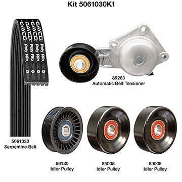 Dayco Serpentine Belt Drive Component Kit  top view frsport 5061030K1