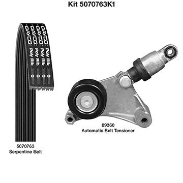 Dayco Serpentine Belt Drive Component Kit  top view frsport 5070763K1