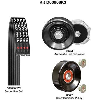 dayco serpentine belt drive component kit  frsport d60968k3