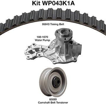 Dayco Engine Timing Belt Kit with Water Pump  top view frsport WP043K1A