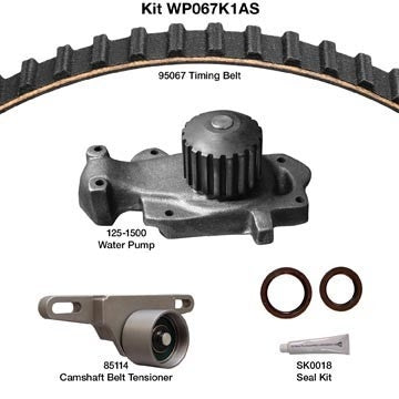 Dayco Engine Timing Belt Kit with Water Pump  top view frsport WP067K1AS