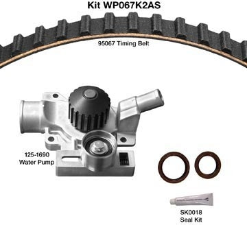 dayco engine timing belt kit with water pump  frsport wp067k2as