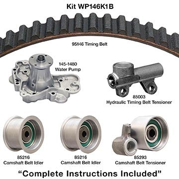 Dayco Engine Timing Belt Kit with Water Pump  top view frsport WP146K1B