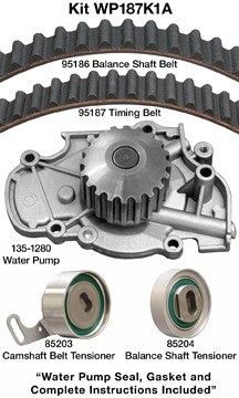 dayco engine timing belt kit with water pump  frsport wp187k1a