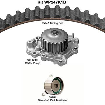 dayco engine timing belt kit with water pump  frsport wp247k1b